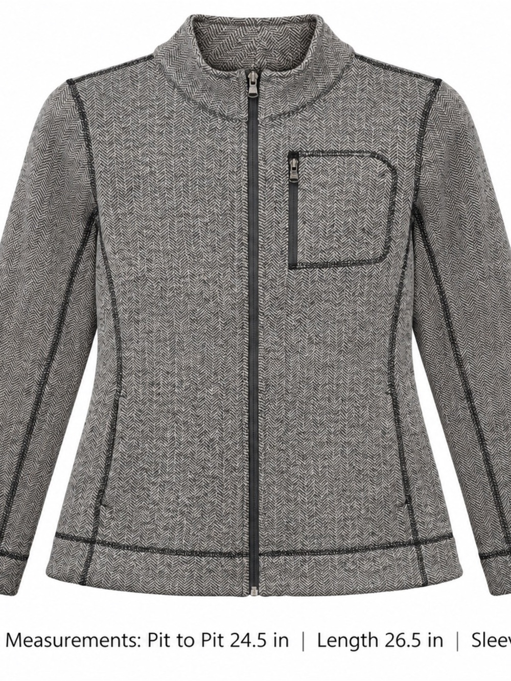 MNY Marc New York Andrew Marc Women’s S Herringbone Performance Fleece Jacket